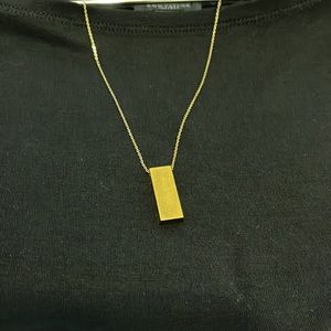 Gold bar necklace
